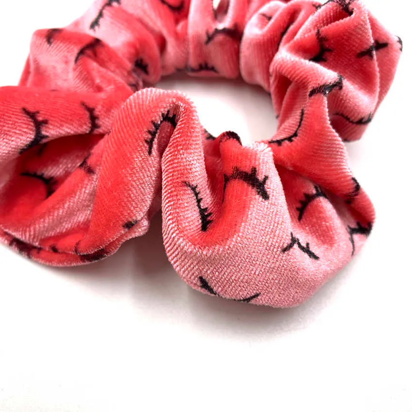 20 stücke 8 Farben Samt Wimpern Haar Scrunchies Großhandel Vintage Wilde Haarband Elastische Gummiband Mädchen Mode Pferdeschwanz Halter x0722