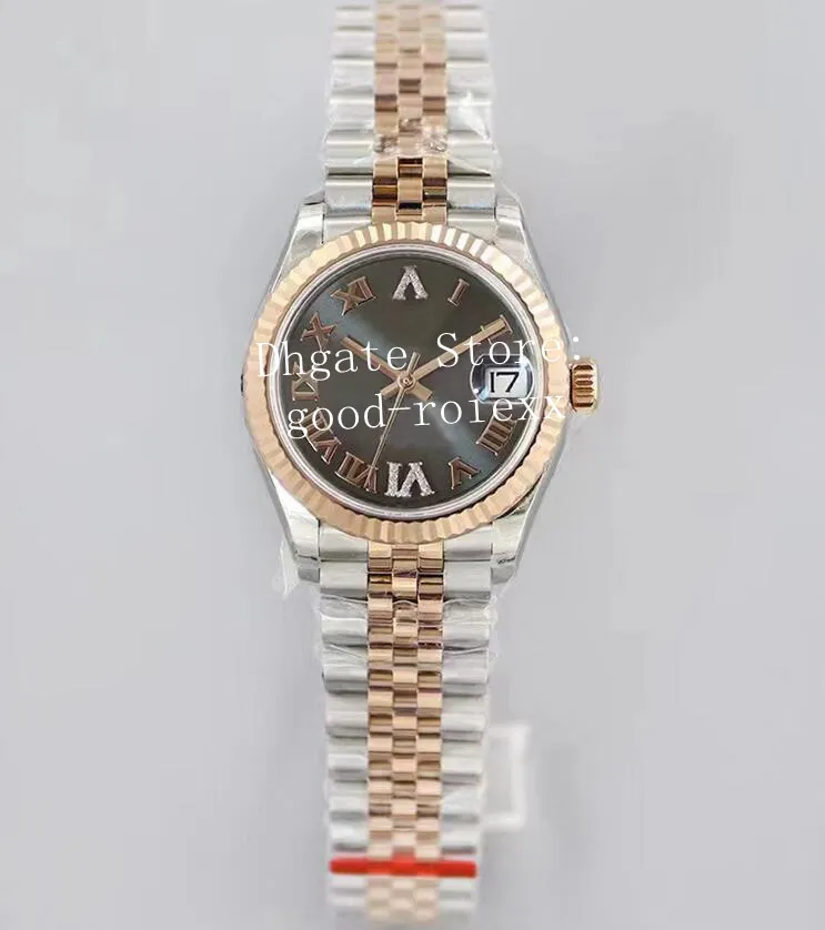 31mm Ladies Watches Rose Gold Women's Automatic 2688 Movement Eta Watch Diamond Dial EWF Ladys Date 278271 Jubilee Bracelet W257c