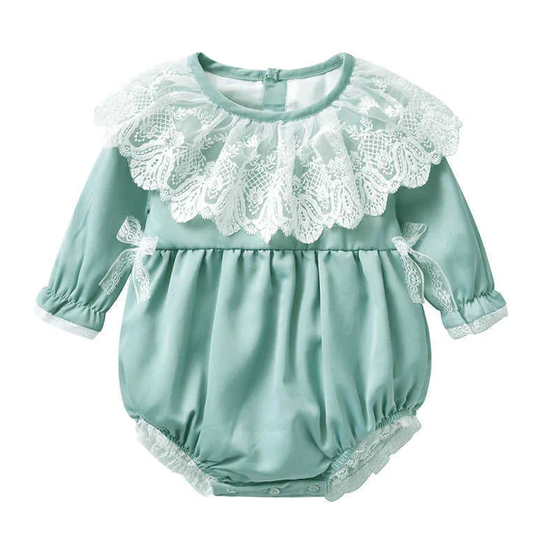 Bebek Kız Kadife Romper Doğan Giysi Set Childre Butik Giyim Doğum Günü Partisi Show Dantel Tulum Vaftiz Elbisesi 210615