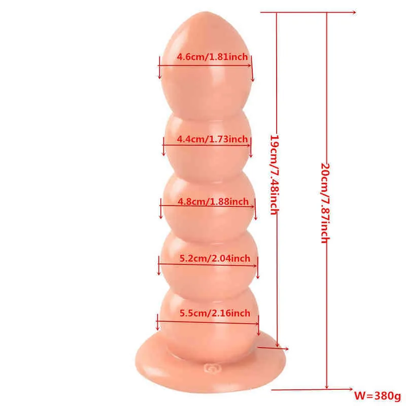 Plug anale sessuale Ana Beads Enorme grande dildo anale Prostata Butt Plug donne Uomini Ano Dilatatore Giocattoli del sesso gay Prodotti del sesso erotico G6754405