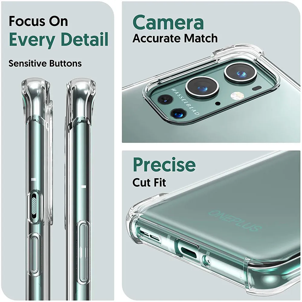Очистить случаи для OnePlus 9 Pro 5G One Plus 8T 8 7 7T 9R NORD N10 N100 9PRO прозрачный защитный силиконовый чехол телефон аксессуары