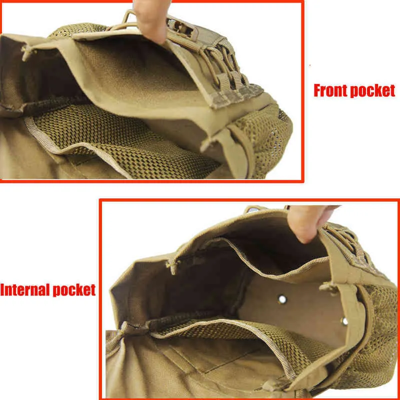 Molle Mille Mille Bolsa Bolsa De Ombro Tactical Cintura Cinto Pacote Ao Ar Livre Camping Army Backpack Utility Hunting Acessório EDC Ferramentas Bag 211224