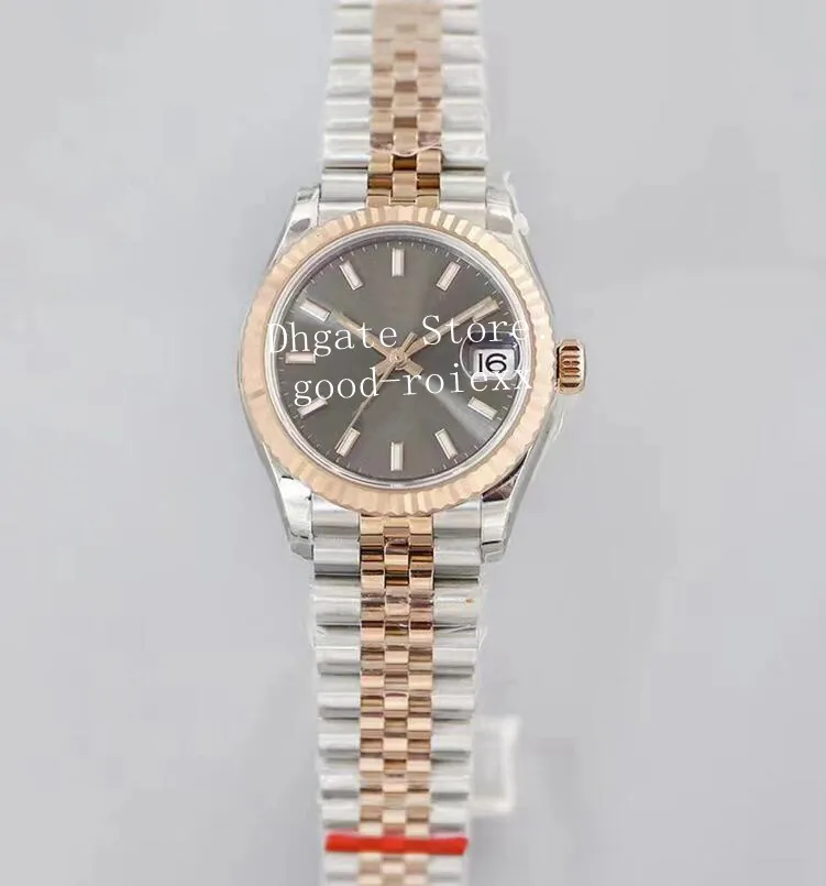 31mm senhoras relógios rosa ouro feminino automático 2688 movimento eta relógio diamante dial ewf ladys data 278271 jubileu pulseira w277p