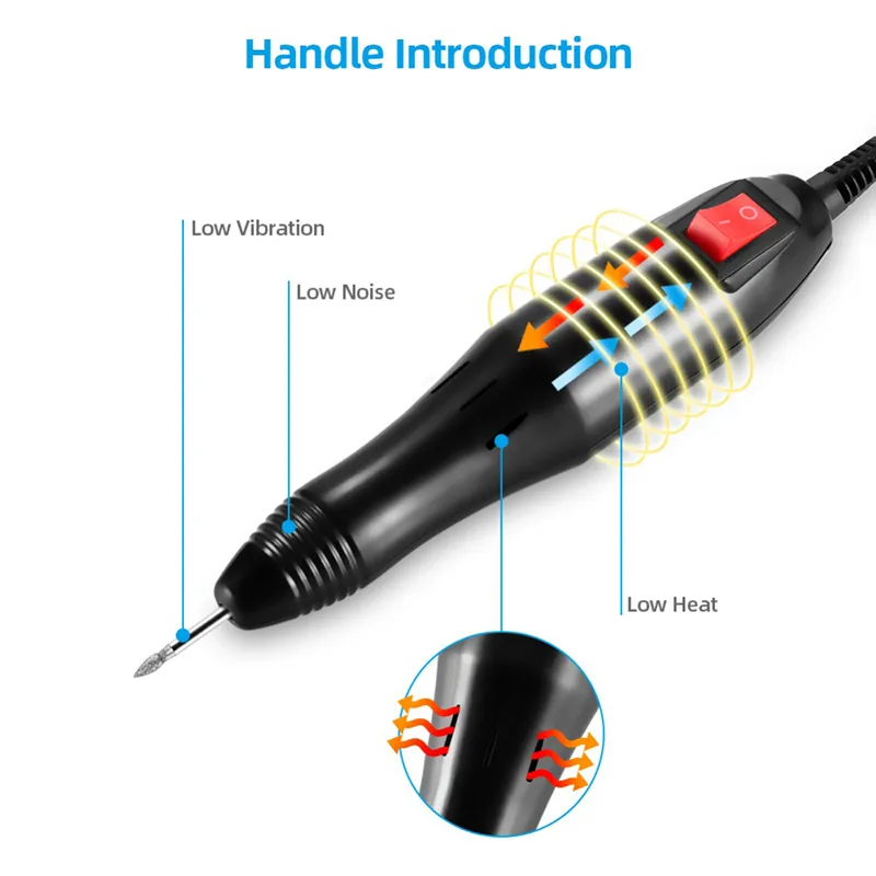 Professionelles Maniküre-Set, elektrische Bohrmaschine, Gel-Nagelhautentferner, Nagel- und Pedikürefeile, polnisches Ausrüstungswerkzeug