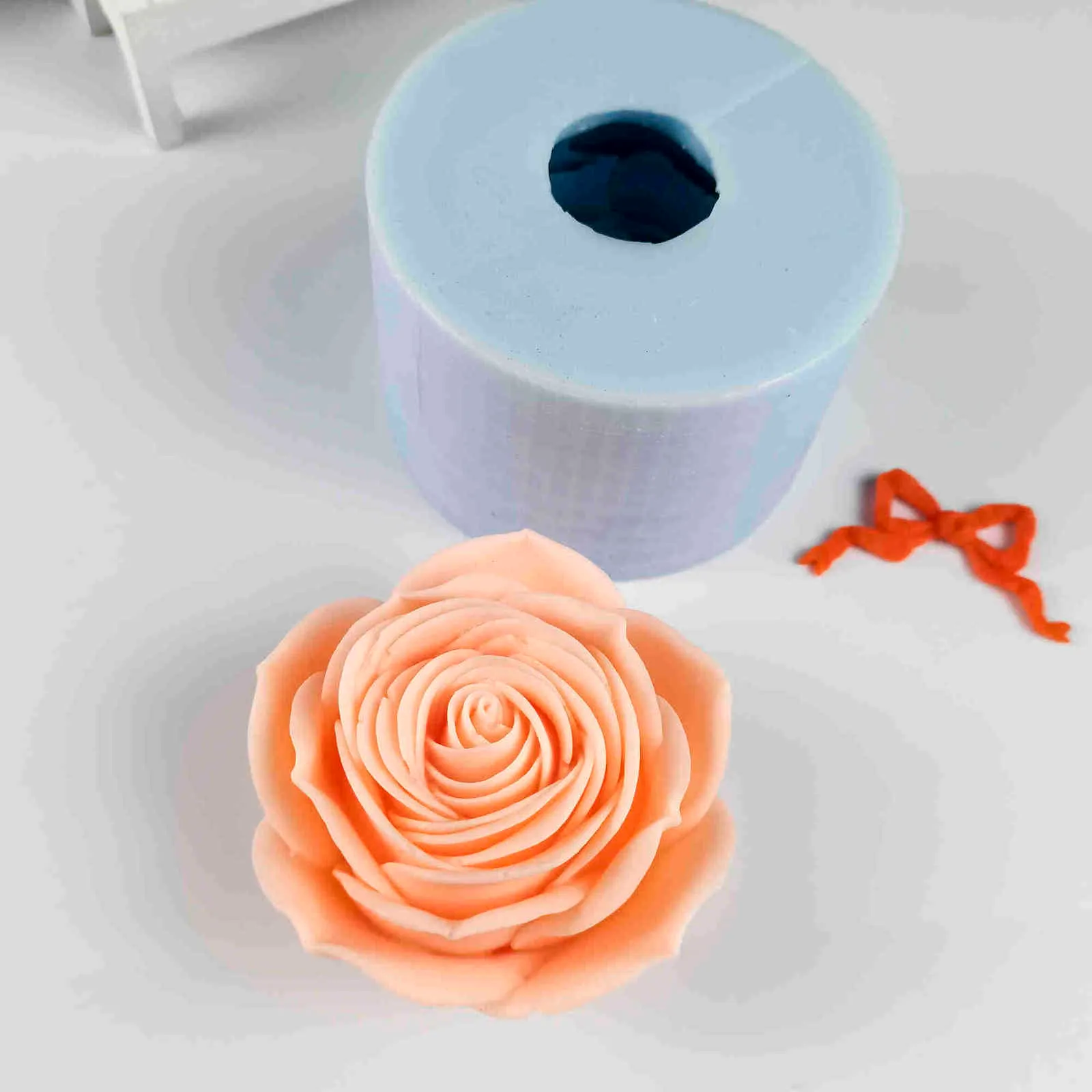 HC0300 PRZY Rose Bouquet Multicouche Rose Savon Fleur Moule Silicone Moule Décoration Plante Moules Fleurs Bougie Moules Bouquet 211110