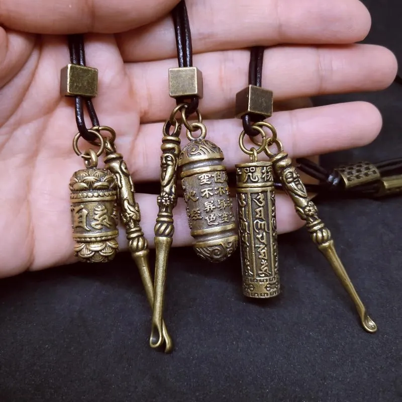 Pendant Necklaces 3 Styles Mini Brass Spoon Jar Accessories Pendants Locket Necklace Urn Save Love Jewlery Bottle273c
