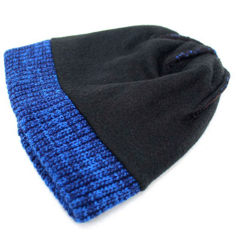 Nouveau hiver tricot chapeaux hommes et femmes en plein air chaud épaississement plus velours lâche hiver casquettes hiver ski mâle os Y21111