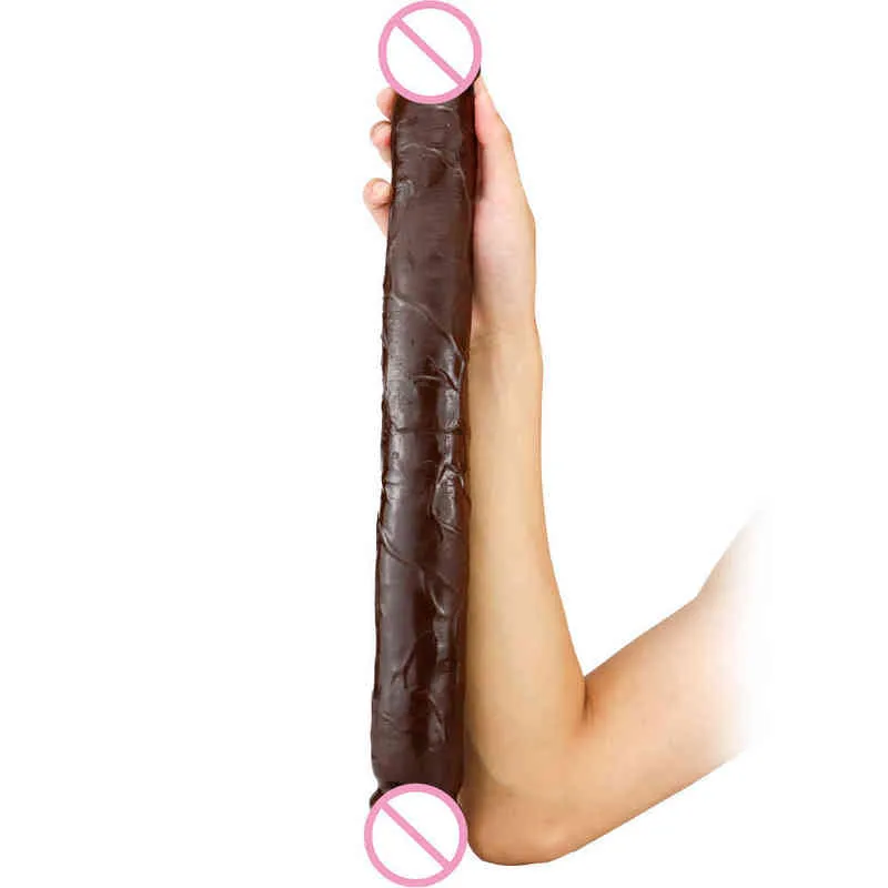 NXY dildos anal leksaker dubbla huvud 46cm penis super tjock och lång les hål spola öppen kvinnlig onani lesbisk gay t love toy 0225