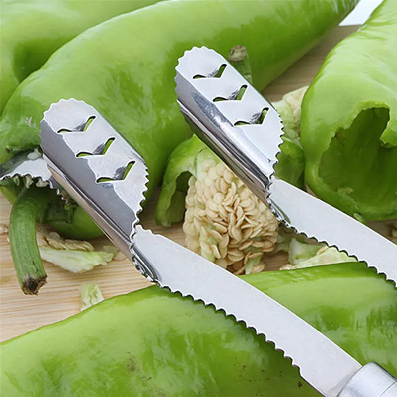 Paslanmaz Çelik Meyve Tohum Çekirdek Sökücü Armut Corer Ekibi Dilimleme Bıçak Mutfak Gadgets Meyve Sebze Araçları