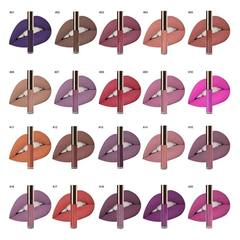 Rouge à lèvres liquide mat imperméable, 30 couleurs, antiadhésif, maquillage longue durée, cosmétique, brillant à lèvres, étiquette privée personnalisée, vente en gros