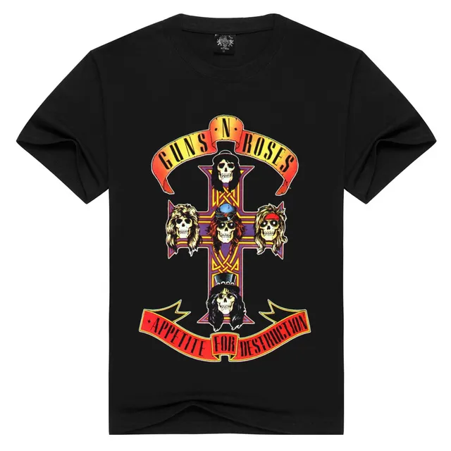 Męskie koszulki Rose Nightrian T Shirt Mężczyzna Tshirt Summer Black T-Shirt Punk Skull Roses Design