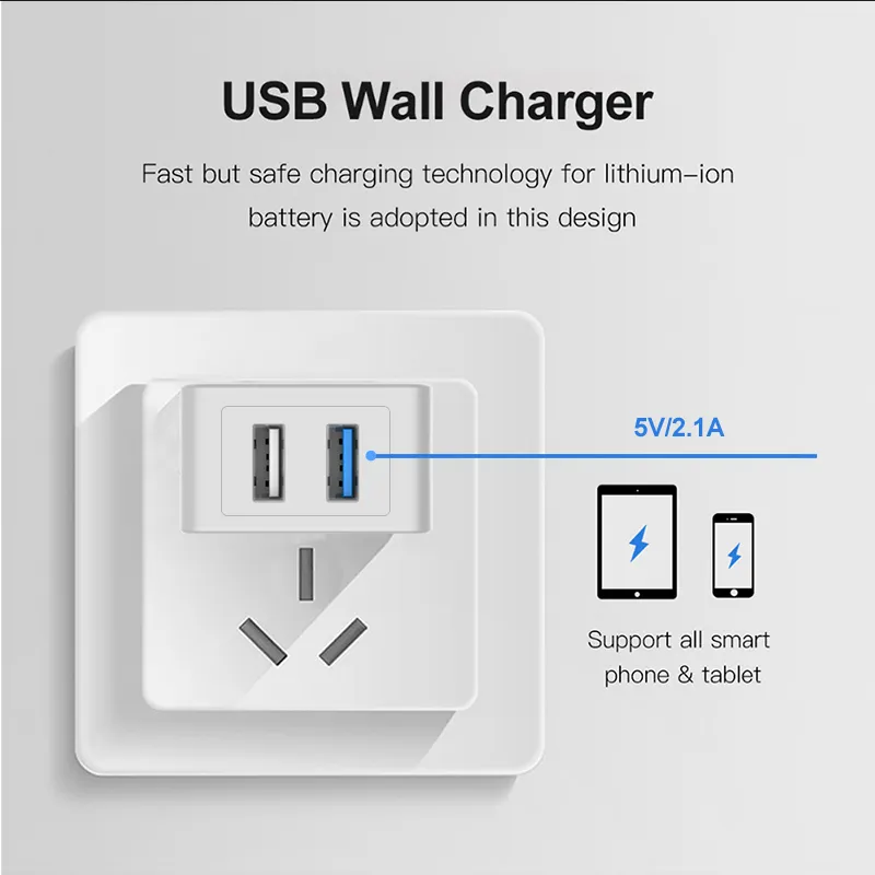 Chargeur USB intelligent PUJIMAX 2 ports prise ue adaptateur rapide voyage Portable charge rapide pour iPhone/Samsung/Huawei/Mate20/Xiaomi