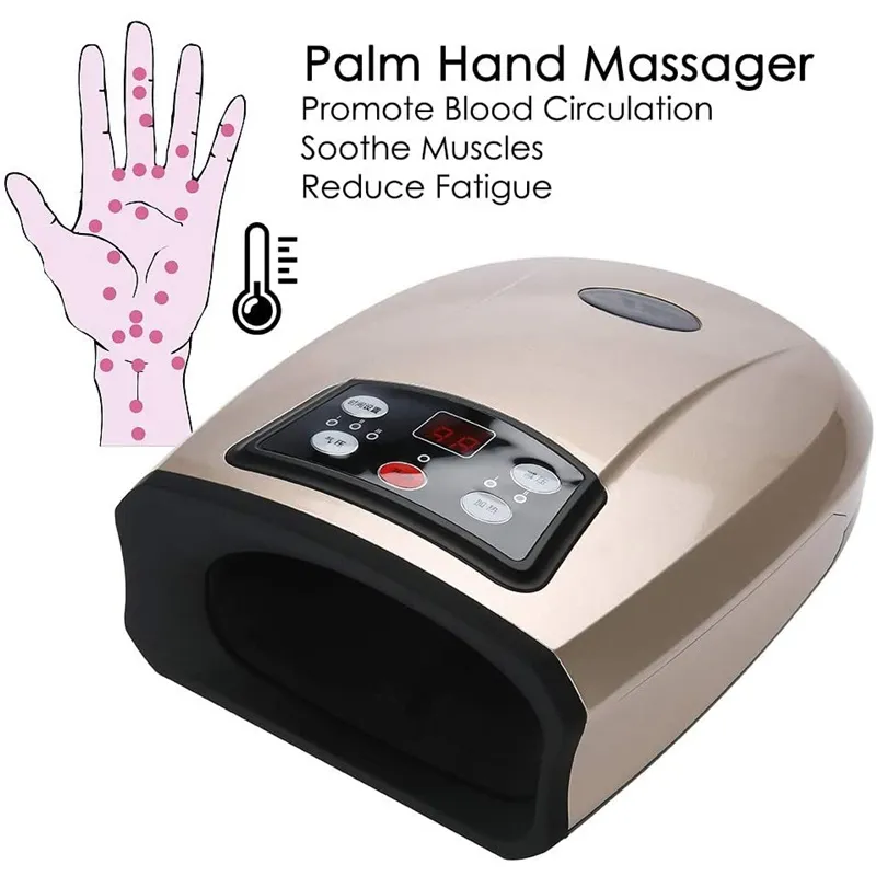 Elektryczny masażer ręczny bezprzewodowy palec palmowy Maszyna sprężania powietrza z terapią masażu akupresji cieplnej drętwienie