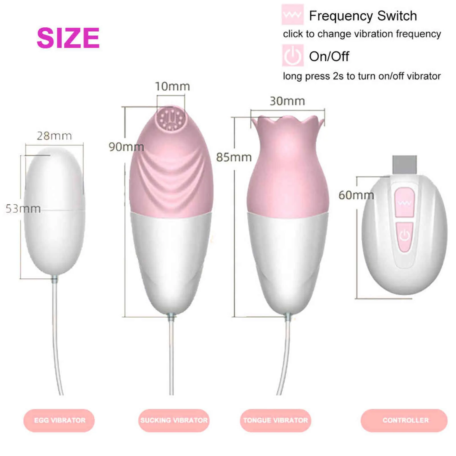 Vibratore leccare la lingua delle uova 3in1 le donne Stimolazione forte dell'uovo della vagina Massaggiatore clitorideo ricaricabile USB Succhiare il giocattolo del sesso 1124