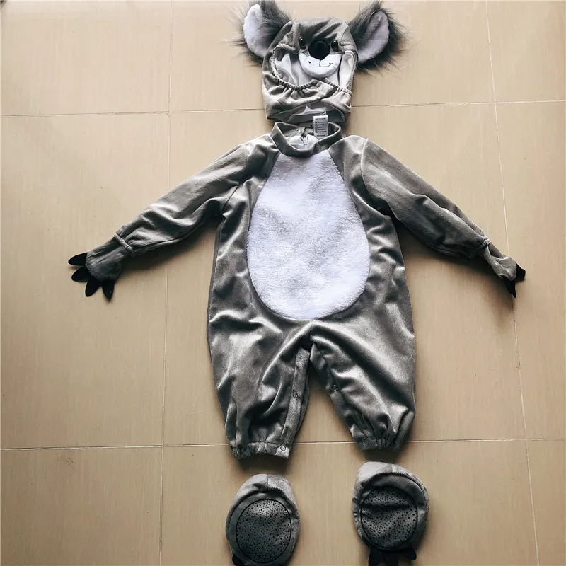 Maskottchen-Puppenkostüm, 0–3 Jahre, Baby-Cartoon-Tiere, Koala-Strampler, Kinder-Geburtstag, Jahrestag, Party, Rollenspiel, Anzieh-Outfit, Halloween-Kostüm