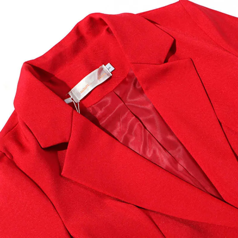 Wysokiej jakości tkaniny Profesjonalna spódnica Damska Spódnica Szczupła Kobieca Red Blazer Casual Half Body Torba Biuro HIP 210527