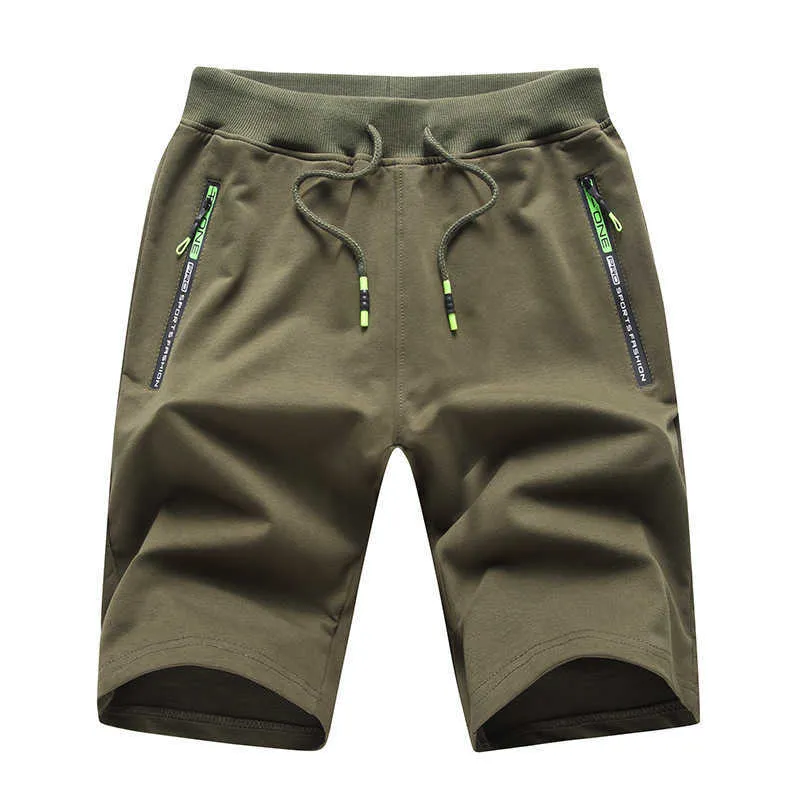 Erkekler Casual Nefes Hızlı Kuru Pantolon Cepler Plaj Katı Renk Spor Şort Polyester El Yıkama Düzenli 210714