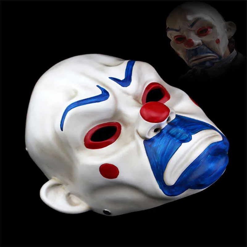 Di alta qualità Joker Bank Robber Mask Clown Dark Knight Prop Maschere in resina feste in maschera in vendita