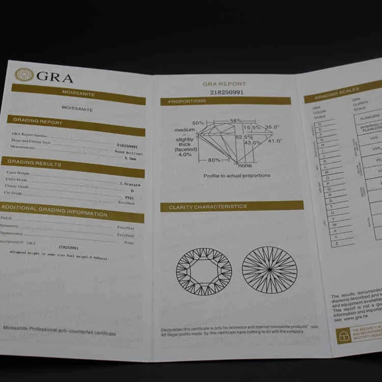 1.0ct Whole Size Prijs 1.0 ~ 6.5mm D E F Kleur Ronde Cut Lab Gegroeide Losse Moissanites Steen Test Positief 0.5ct