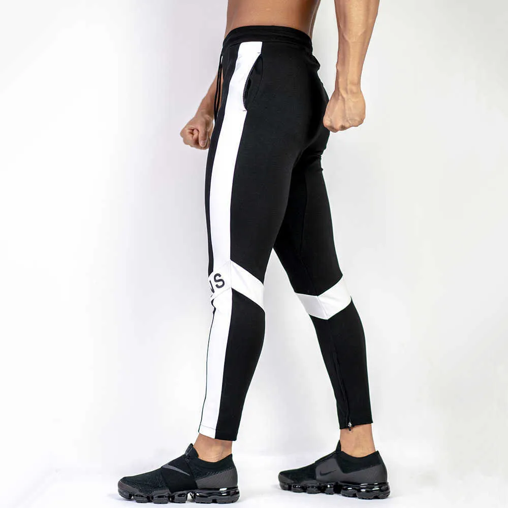 Black Track Pants Gym Pants Jogger Sweatpants Men Casual Cotton Trousers Fitness Bodybuilding Sport Pant Male Running Sportswear P0811