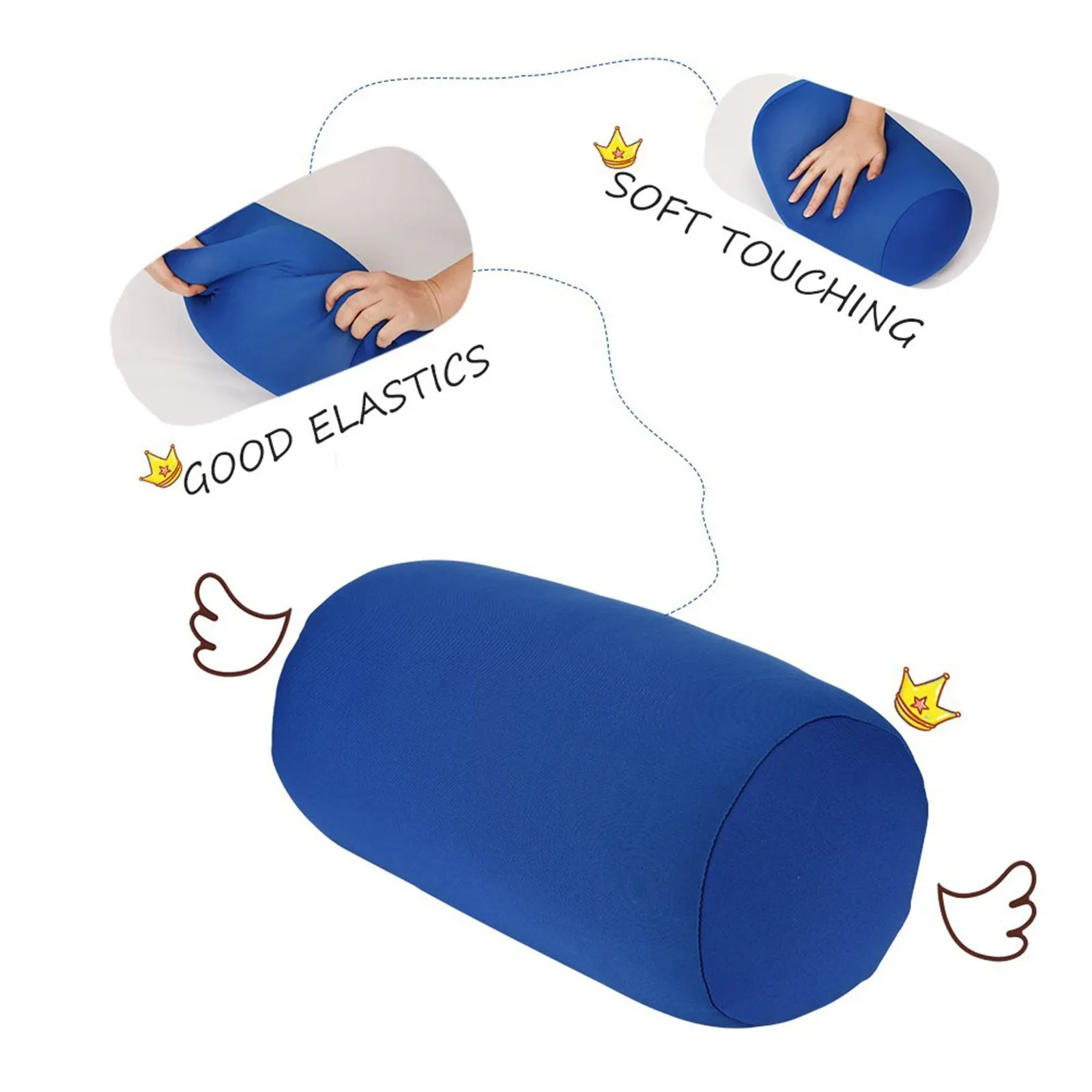 Yumuşak Yoga Bolster Büyük Köpük Mikro Boncuk Yuvarlak Yastık Rulo Kafa Diğer Boyun Yastık Pad