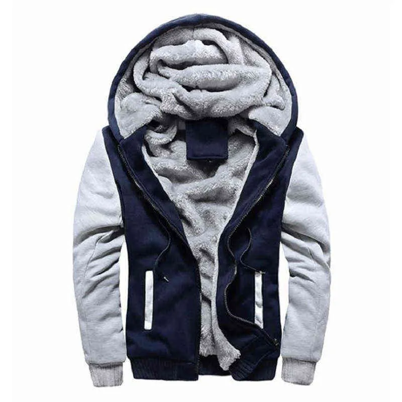 Men Hoodies Autumn Fashion Tracksuit Sweatshirt Men's Winter Collar Cap Long Sleeves zipper Hoody Sports Sweatshirts M-5XL 211106