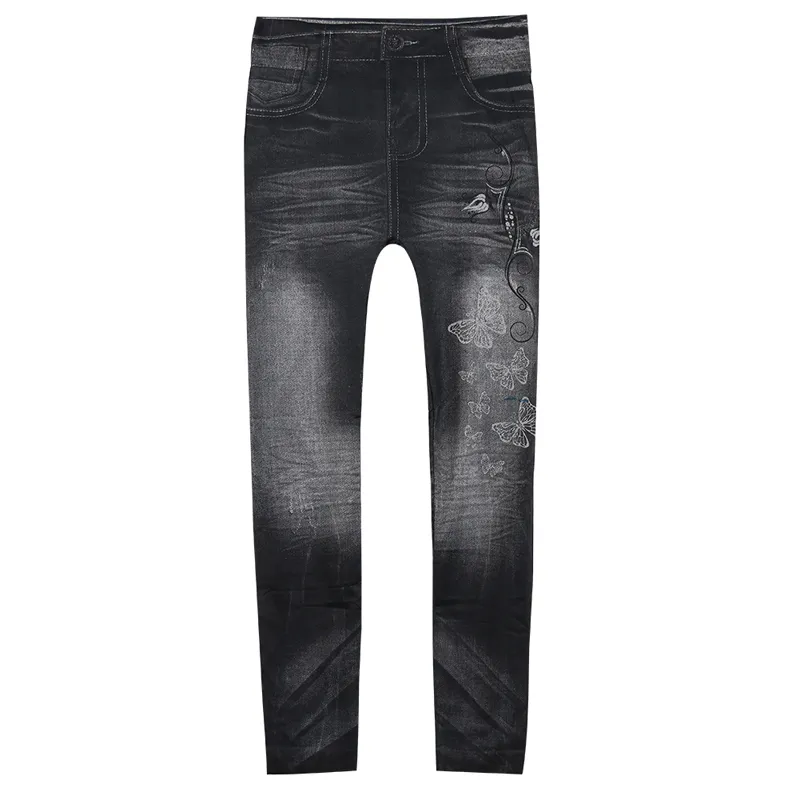 Jeans da donna Pantaloni a matita Moda elegante Magro Vita alta elastica Lunghezza intera Nylon e spandex Vestibilità slim 210522