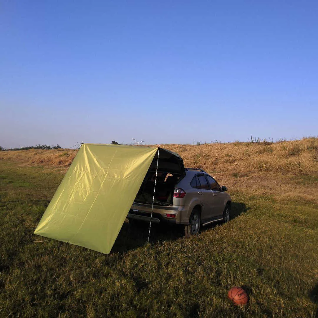 Bil Travel Möbler Camping Tält Awning Folding Automobile Shelter Shade Side Utomhus Topptält för vila Camping Tillbehör Y0706