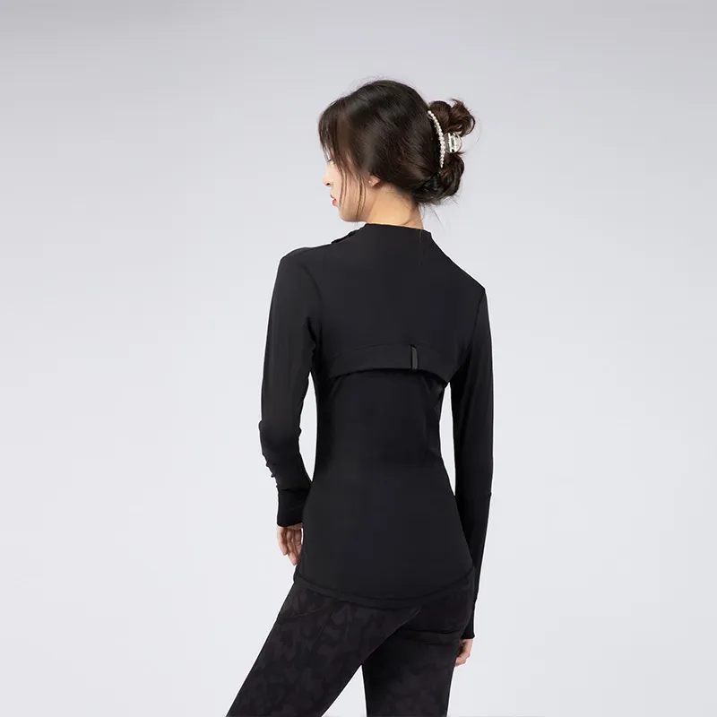 Veste de Sport à séchage rapide pour femmes, vêtements de Sport, fermeture éclair, vêtements d'extérieur, Yoga, Gym, professionnel, en polyester, vêtements de course à la neige, à la mode