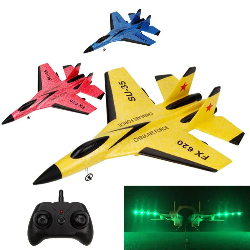 Avion RC SU-35 Télécommande Planeur Envergure Radiocommande Drones Avions RTF UAV Noël Enfants Cadeau Assemblé Volant Modèle Jouets 220216