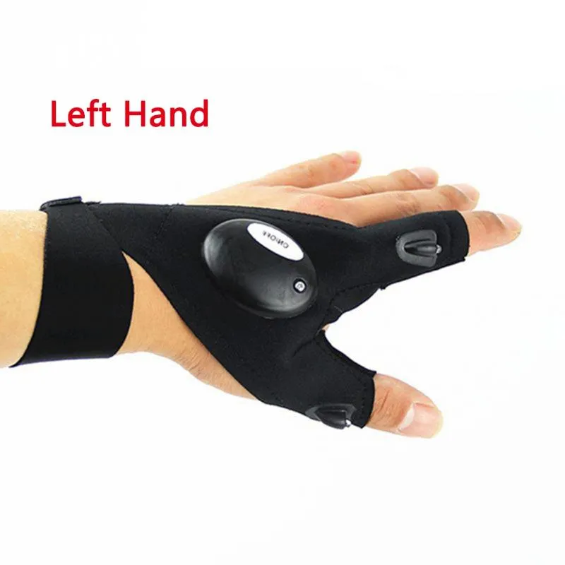Fingerlose Handschuhe Design Männer Frauen Nacht Angelhandschuh Mit LED-Licht Rettungsgeräte Outdoor Gear238B