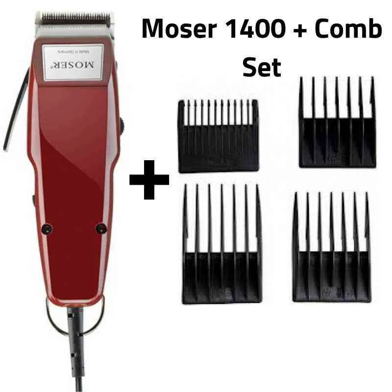 Moser Kuaför Profesyonel Saç Kesme Adam Elektrikli Saç Kesme Saç Kesimi Düzeltici Uyumlu Giyotin Moser 1400 Almanya'da Yapılan G220226