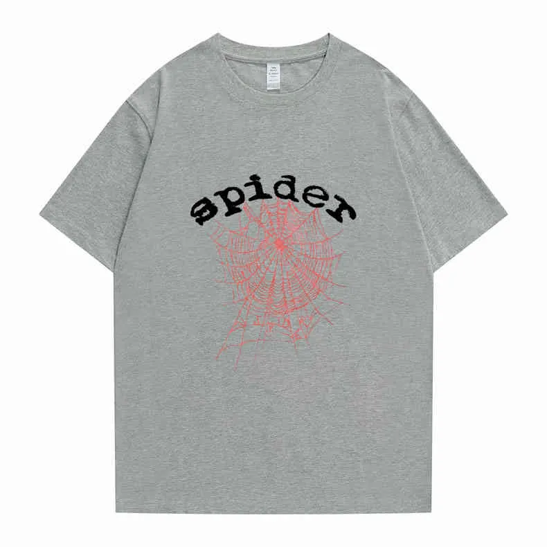 Spider Young Thug King Tshirt  555555 Angel Number Series T-shirt Men Women 1:1high Quality Web Pattern Print Tees