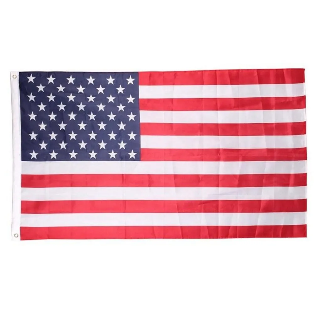 DHL 90x150cm drapeau américain polyester drapeau américain USA bannière fanions nationaux drapeau des États-Unis 3x5 pieds sxm12