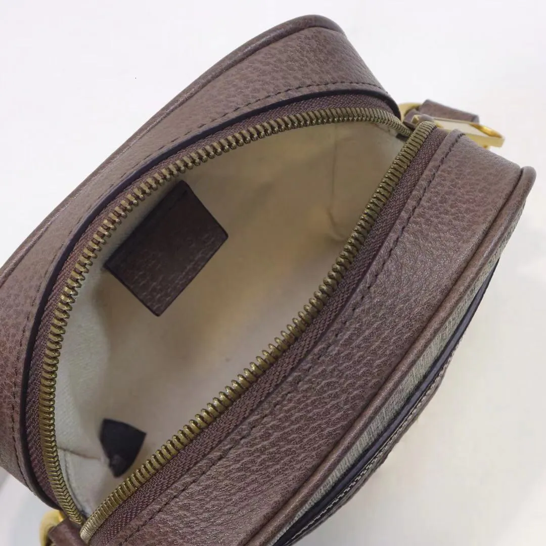 أحجام من أكياس الرسول القماشية كتف من الجلد البني مع صندوق الصناديق Crossbody Bag256J