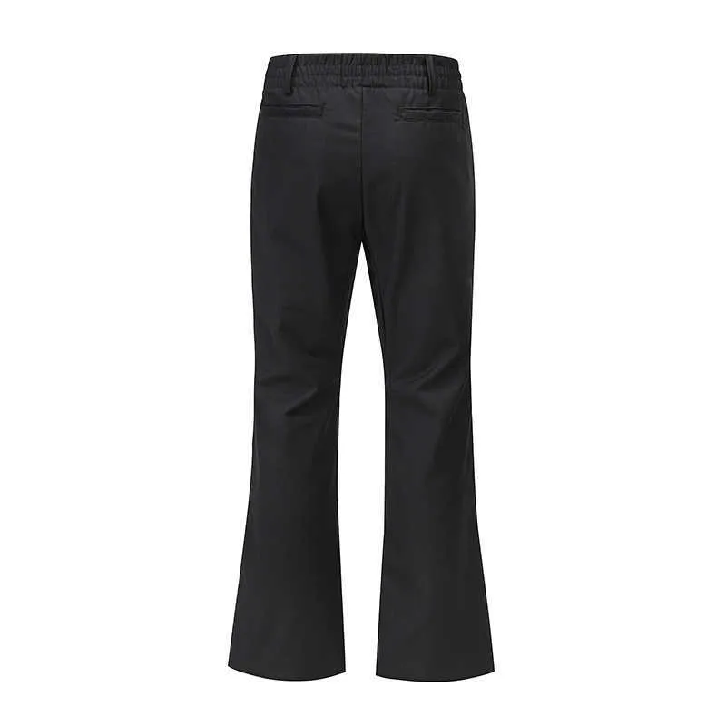 Pantalon évasé à taille élastique de couleur unie originale pour hommes et femmes, ample, jambe large, pantalon de costume décontracté, pantalon trompette P0811