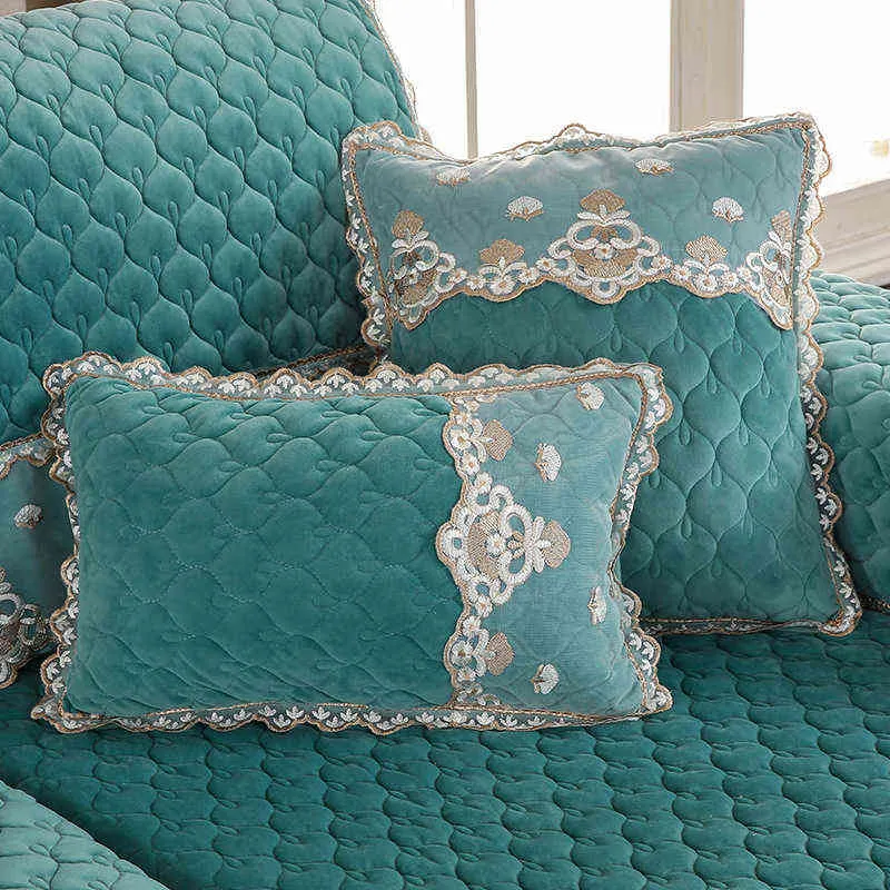 Couverture de canapé en peluche quatre saisons serviette tissu coussin de siège dossier simple canapé moderne lit antidérapant 211116