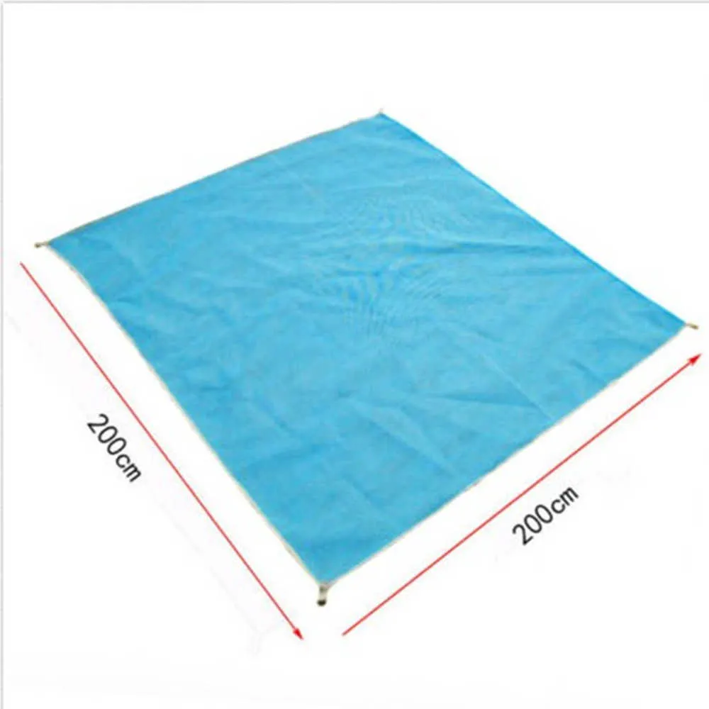 2 м 1,5 м волшебный песок свободный пляжный коврик кемпинг открытый пикник большой матрас водонепроницаемый пакет Y0706