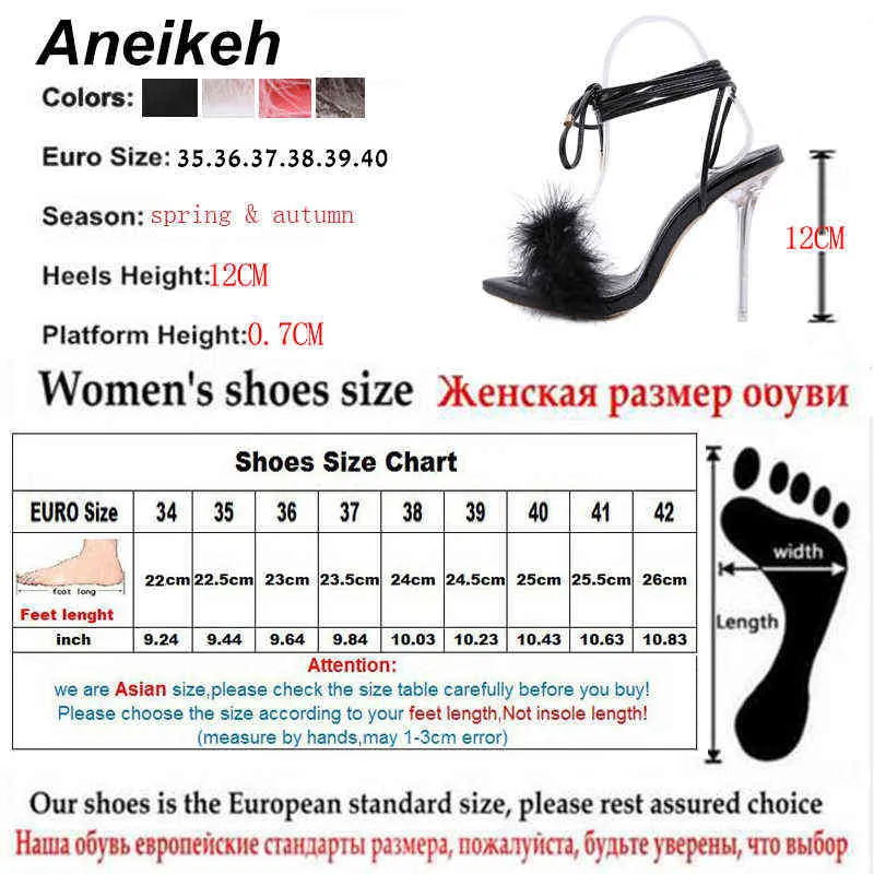 Aneikeh, zapatos de verano para mujer, sandalias con correa en el tobillo, novedad de PVC, tacones finos de piel con cordones, correa para el tobillo, fiesta, punta estrecha, Roma 35 ~ 41, nuevo Y220209