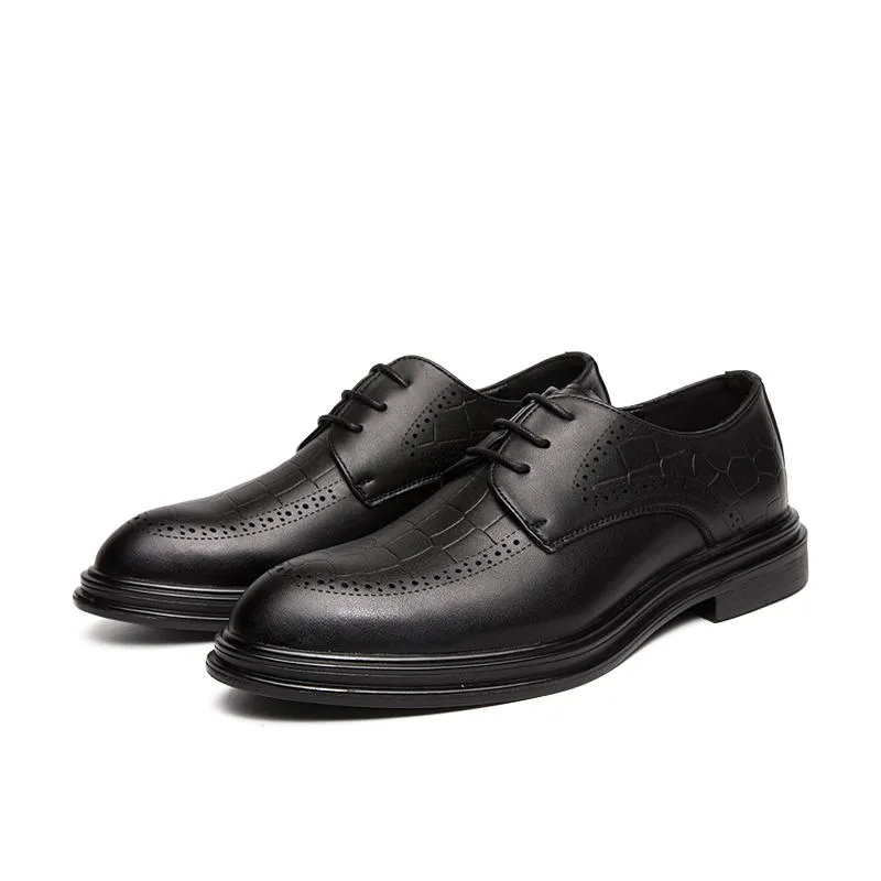 Homens vestido sapatos de luxo italiano minimalista sapato design couro crocodilo padrão bullock cinzelada de couro de couro festa de casamento moeda grande tamanho: US6.5-US12