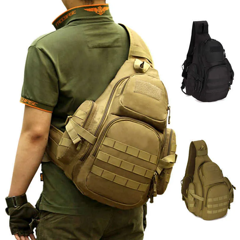35L Mäns taktiska ryggsäck, vattentät militär axelväska, utomhus bröstkorg för vandring campingutrustning, jakt ryggsäck män y0721