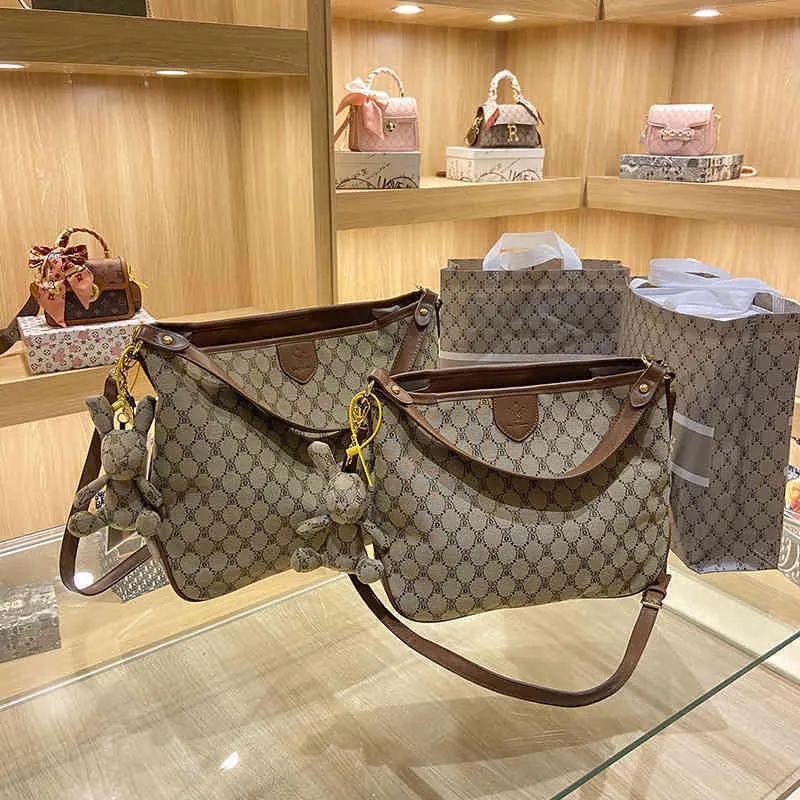 Designer Womens Handtasche billige Geschäfte 90% Rabatt auf große Kapazität Unterarmtasche Herbst Französische Mode -Textur Eins Schulterdiagonal