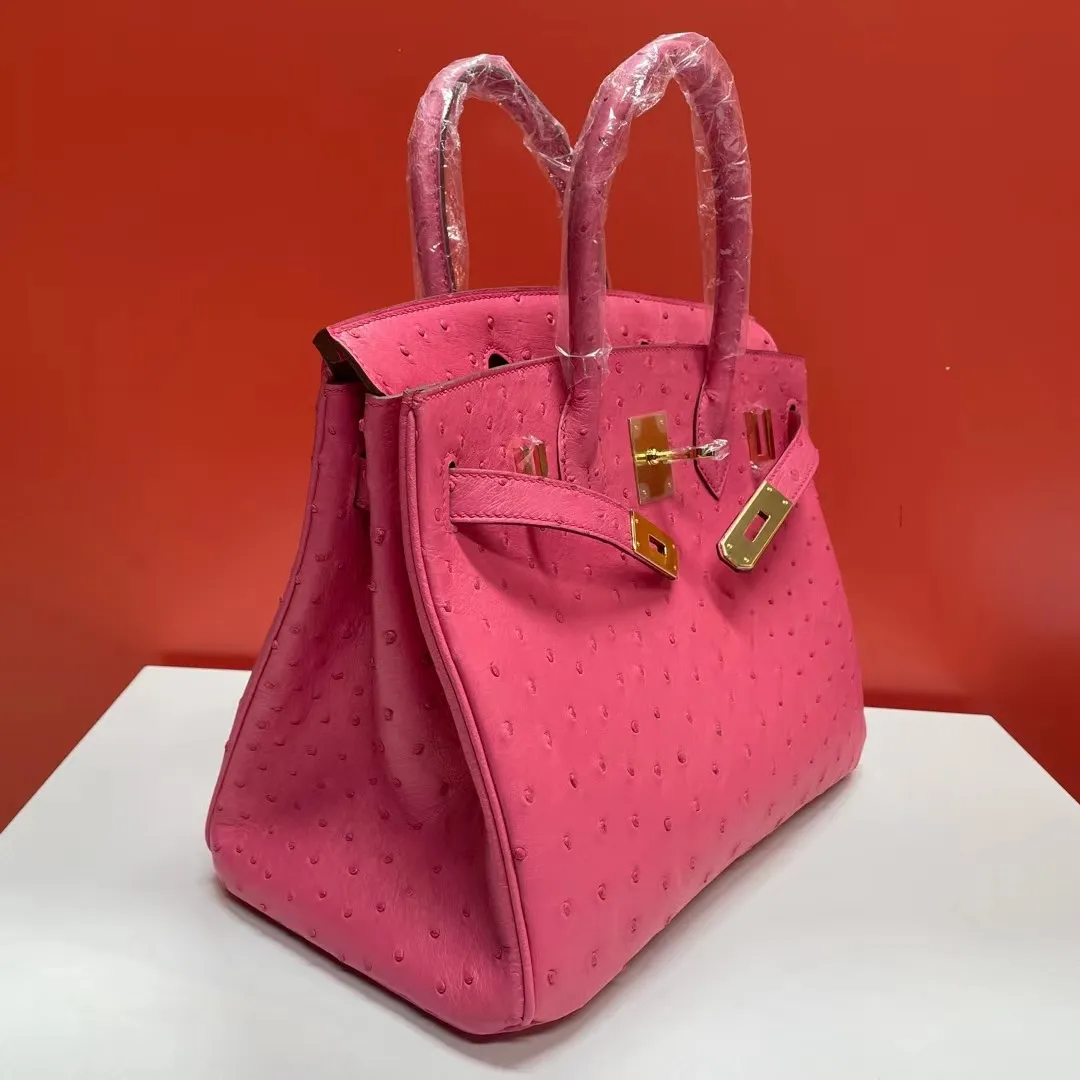 Классическая мода Женщина -торговая сумка дизайнер искренний страусист