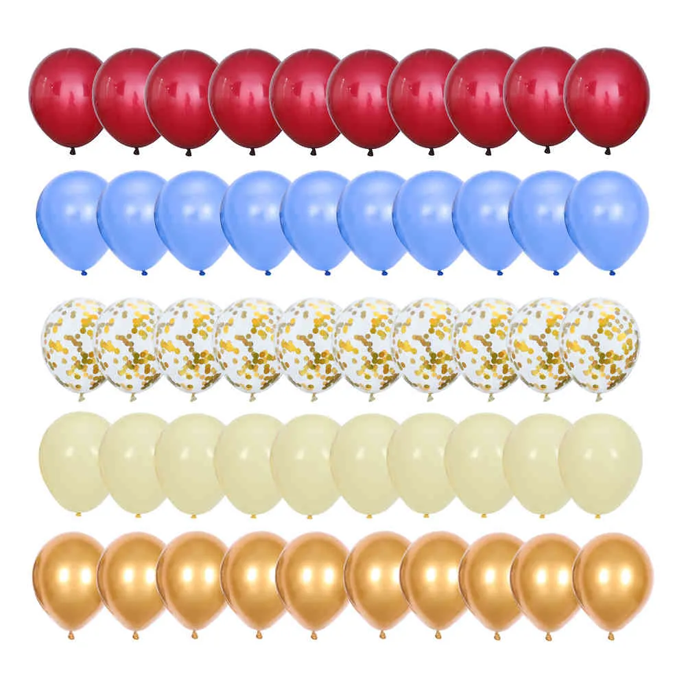 50 pezzi di coriandoli di unicorno palloncini colorati impostati cromo metallizzato oro Globos decorazioni feste di compleanno di nozze