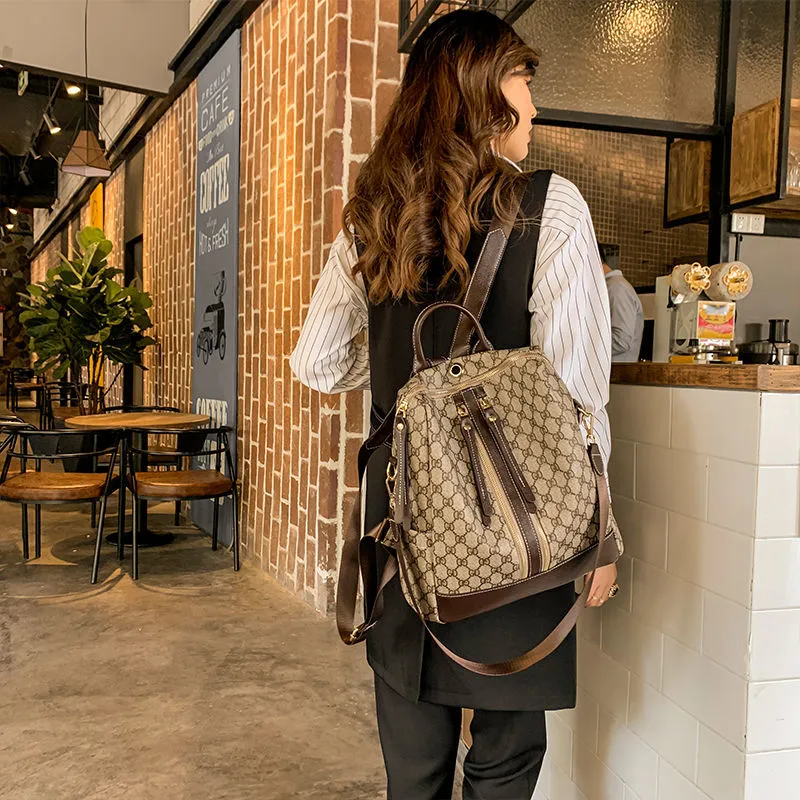 Рюкзак женская сумка 2021 новый модный корейский стиль большой емкости путешествия рюкзак школьная сумка модный модный одно плечо большая сумка