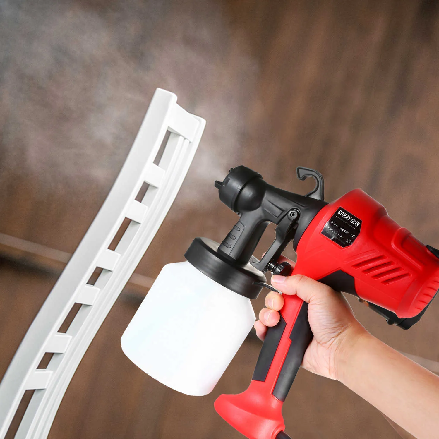 Electric Paint Sprayer Removable Highpressure Paint Spray Gun Adjustable Air and Paint Flow Control EUUK Plug airbrush 2107194259992