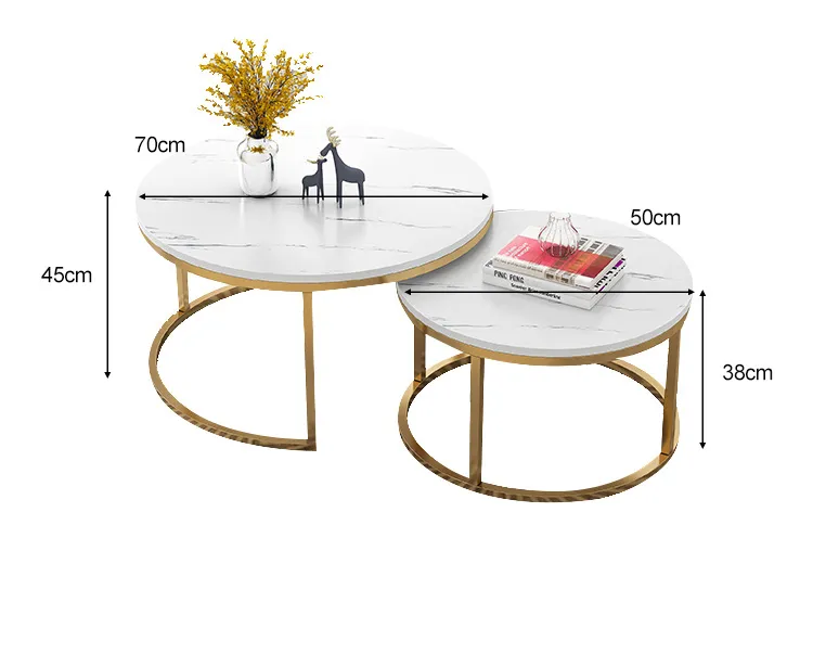 Lekkie luksusowe ly rozszerzalne meble do salonu Sofa stół mały apartament Nordic okrągły kreatywny stolik kawowy Combin3724588