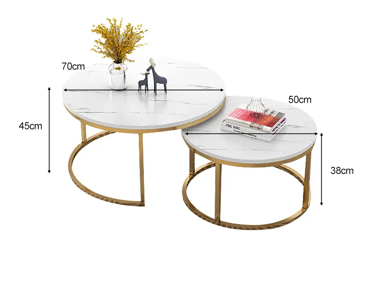 Light luxury ly expandable living room furniture sofa table small apartment Nordic circular creative set coffee table combin260J