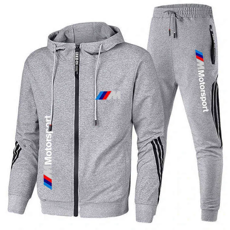 Hommes nouveau costume décontracté 2021 automne nouveaux vêtements de sport sweat à capuche + pantalon deux pièces hommes vêtements de sport costume de sport G1217