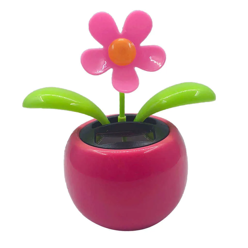 Solar Powered Dancing Flower Toy For Home Car Dahsboard Decor Kid